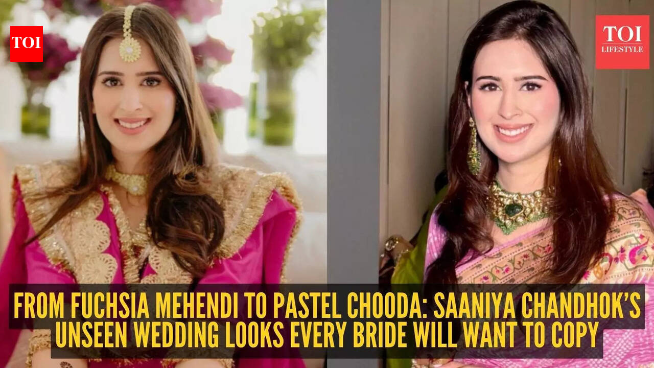 Arjun Tendulkar Wedding: Arjun Tendulkar's wife Saaniya Chandhok’s pink mehendi and pastel chooda looks steal the show in unseen wedding pictures