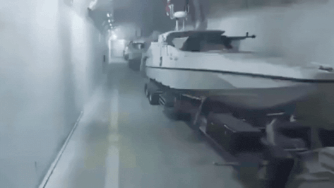 Watch: Iran displays kamikaze naval drones in underground 'missile city'