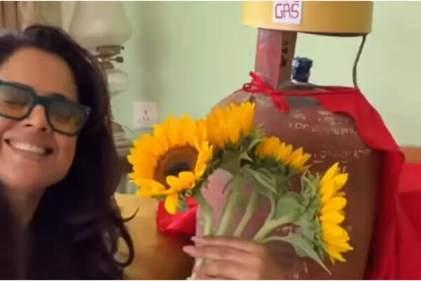 'VIP has finally arrived': Sameera Reddy's hilarious LPG reel grabs attention - watch video | Hindi Movie News