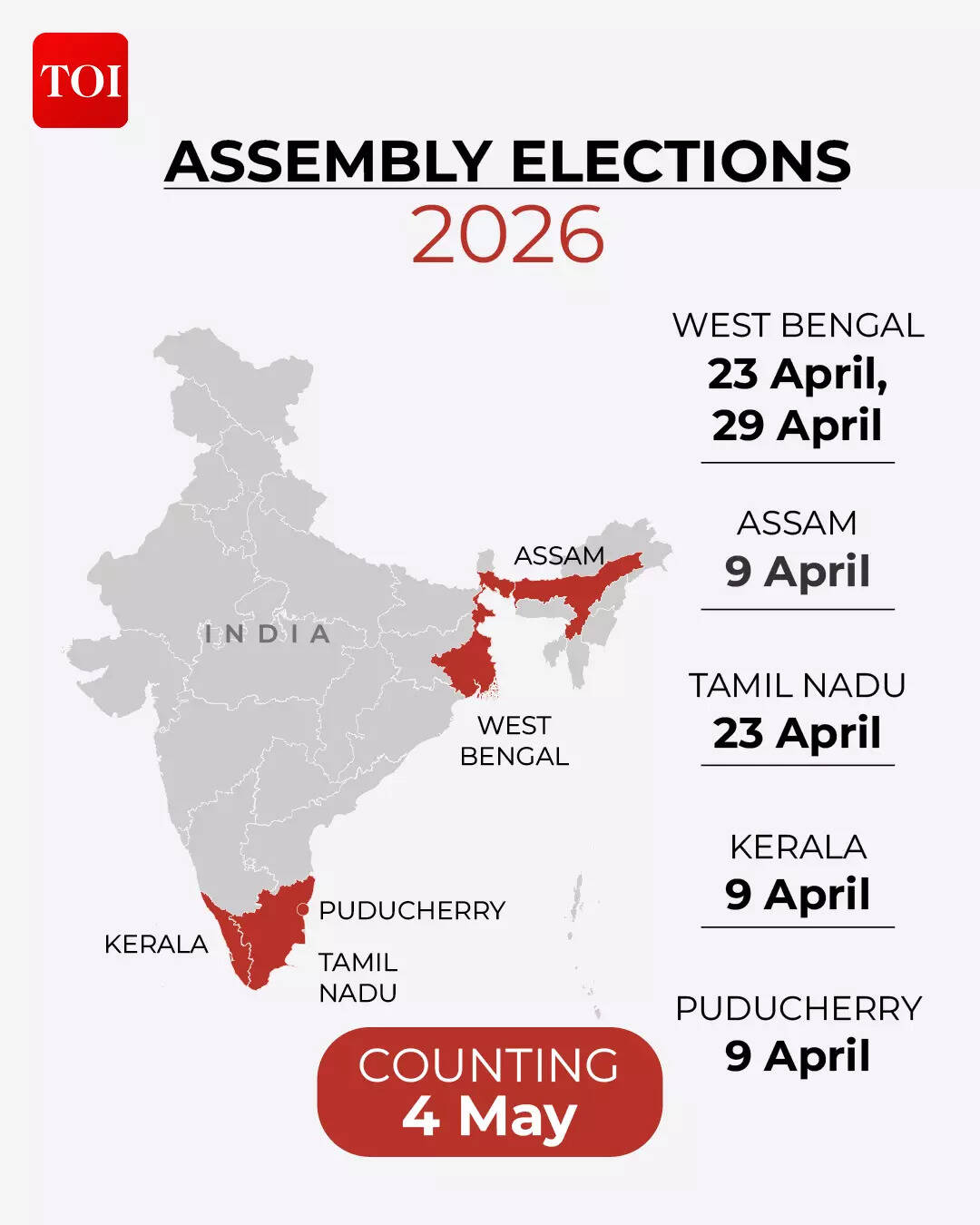 Assembly Elections 2026: Assurance on SIR, Model Code of Conduct & more — what EC said on polls for 4 states, 1 UT | India News