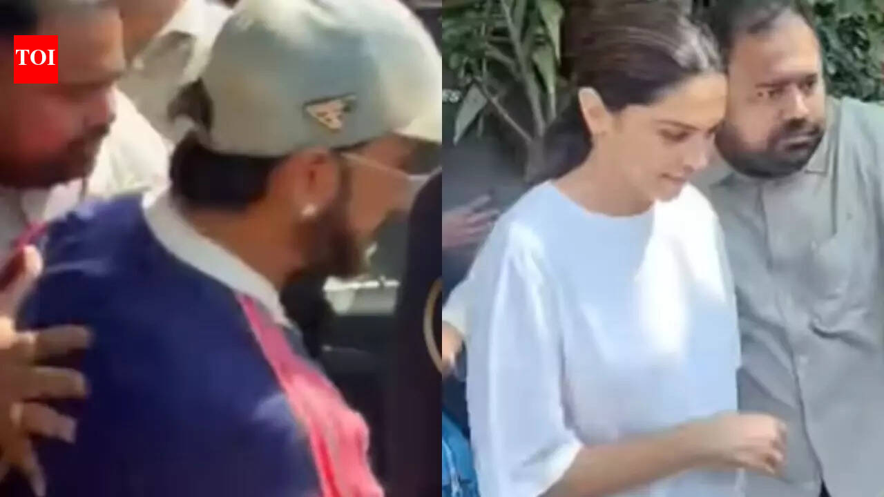 Deepika Padukone has a 'proud wife' smile as fans mob Ranveer Singh post 'Dhurandhar 2' success, couple steps out for a lunch date - VIDEO | Hindi Movie News