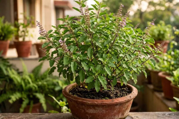 How to care for a Tulsi plant and stop leaves from turning yellow |