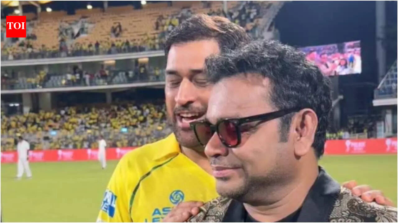 'Thala meets Thala': AR Rahman shares epic MS Dhoni meet-up video from CSK's pre-IPL bash |