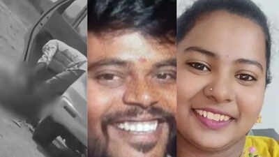 Horrific murder caught on camera in Karnataka: Man slits wife’s throat, drives SUV over her body | Hubballi News