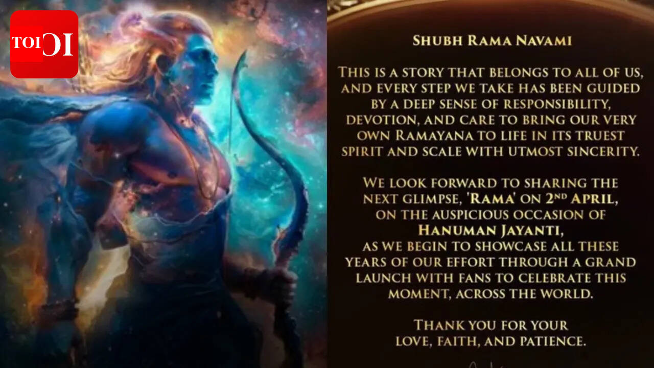 'Ramayana': Ranbir Kapoor's FIRST LOOK as Lord Ram to be unveiled on Hanuman Jayanti, Producer﻿ confirms﻿﻿ |