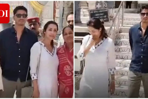 Malaika Arora visits Jain Temple with rumoured beau Harsh Mehta, poses with fans after dismissing Sorab Bedi link-up rumours |