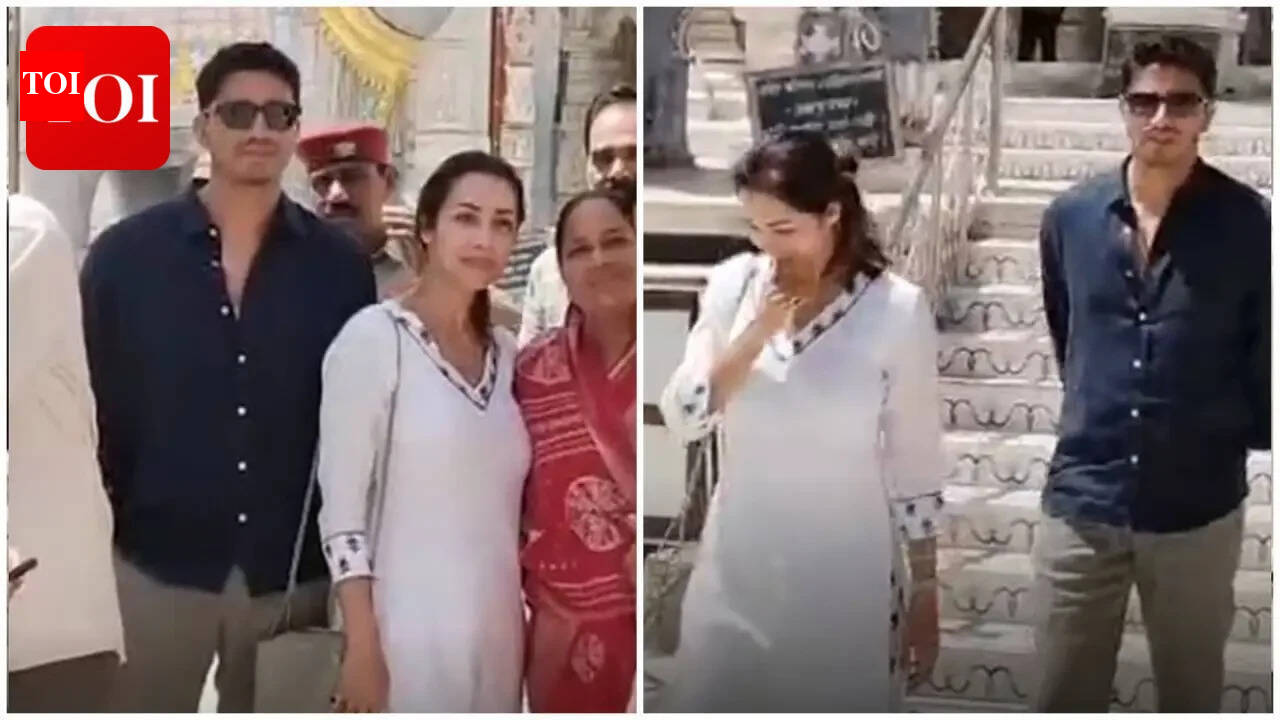 Malaika Arora visits Jain Temple with rumoured beau Harsh Mehta, poses with fans after dismissing Sorab Bedi link-up rumours |