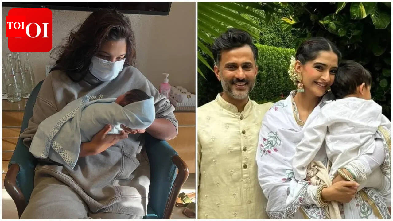 Rhea Kapoor shares first glimpse of Sonam Kapoor, Anand Ahuja’s newborn baby boy; Anil Kapoor, Sonakshi Sinha, Farah Khan react |