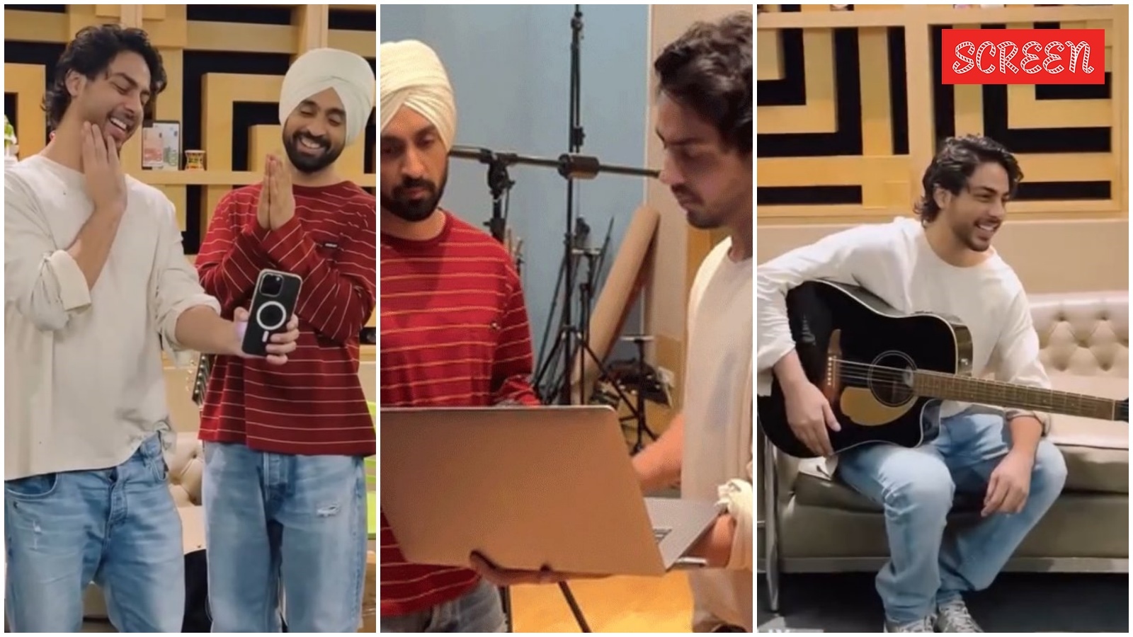 The Ba***ds of Bollywood song ‘Tenu Ki Pata’ BTS video: Aryan Khan’s singing surprises Diljit Dosanjh, asks ‘Apne gaaya hai?’; Shah Rukh Khan sends ‘big jhappi’ | Web-series News