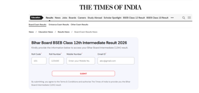 Bihar Board 12th result 2026: How to check your scores on TOI portal