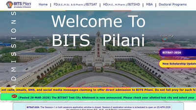 Bitsat Slot Booking: BITSAT 2026 city allotment released; slot booking window open till March 31
