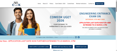 COMEDK UGET 2026 registration ends tomorrow at comedk.org: Direct link to apply here