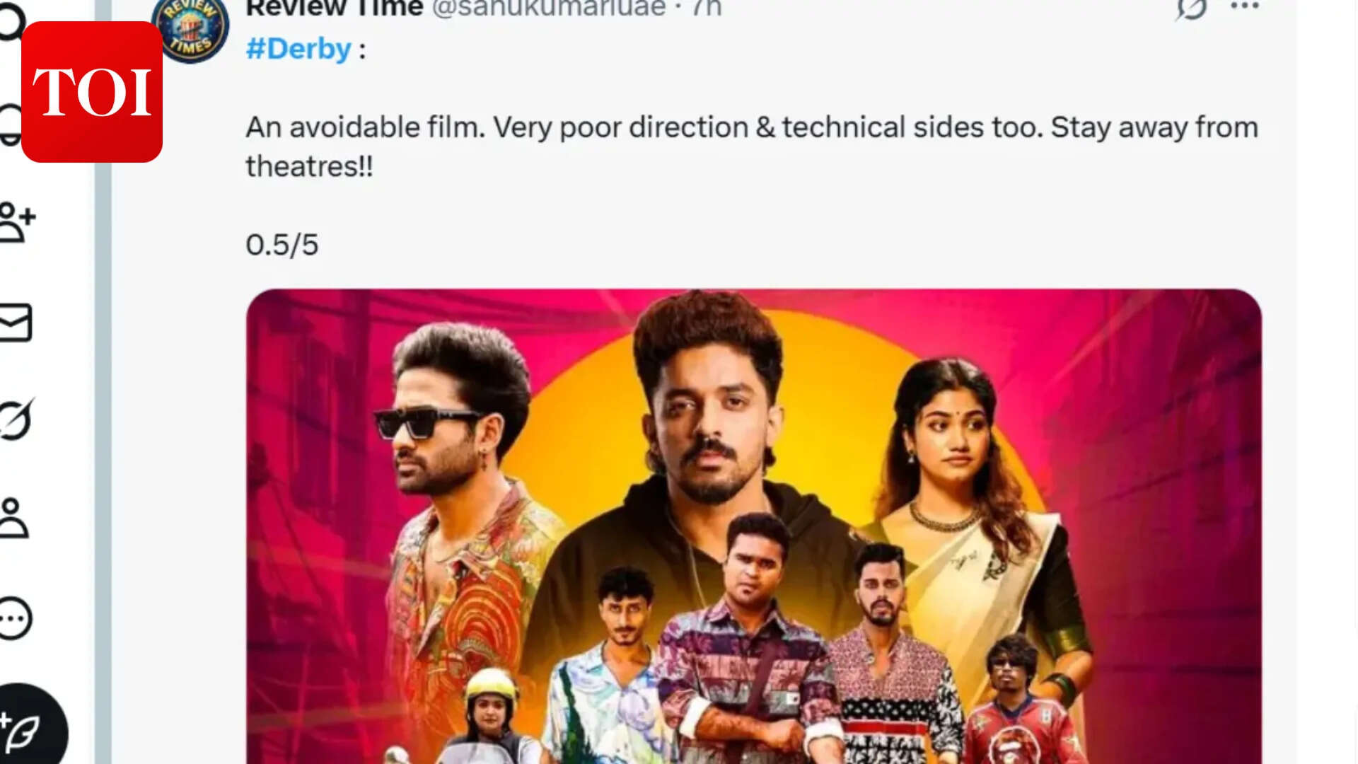 'Derby' Twitter review: Adam Sabiq, Sagar Surya film gets mixed response, weak story criticised | Malayalam Movie News