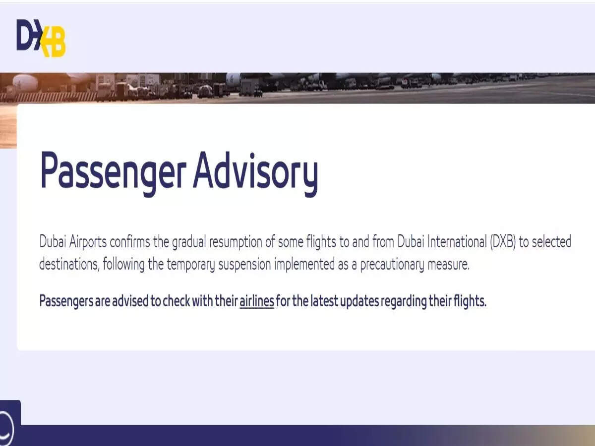 Dubai International Airport (DXB) slowly restores flight operations after temporary suspension; passengers urged to verify airline updates |