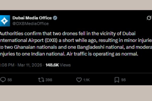 Dubai International Airport drone incident leaves four injured; air traffic operating as normal |