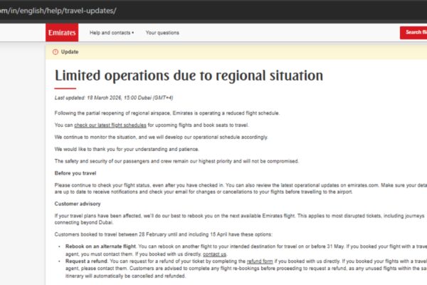 Emirates travel update: Reduced flights, multiple changes allowed till April 30; Dubai city check-in closed |