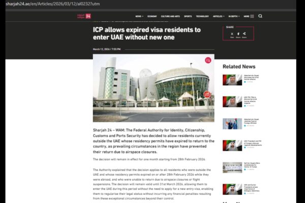UAE travel update: Expats with expired residency visas allowed to return until March 31 |