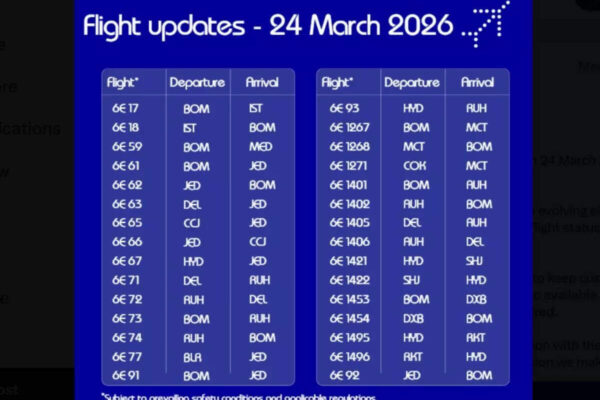 Dubai Airport Departures: Dubai Airports Update March 24: IndiGo warns of last-minute changes; Air India, Air India Express to operate 24 scheduled and non-scheduled flights