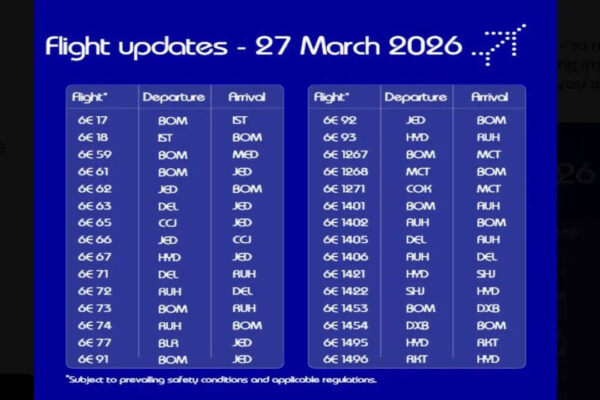 Dubai Airports Update March 27, 2026: IndiGo assures flyers, “You are not navigating this alone”; Air India Group to operate 22 flights