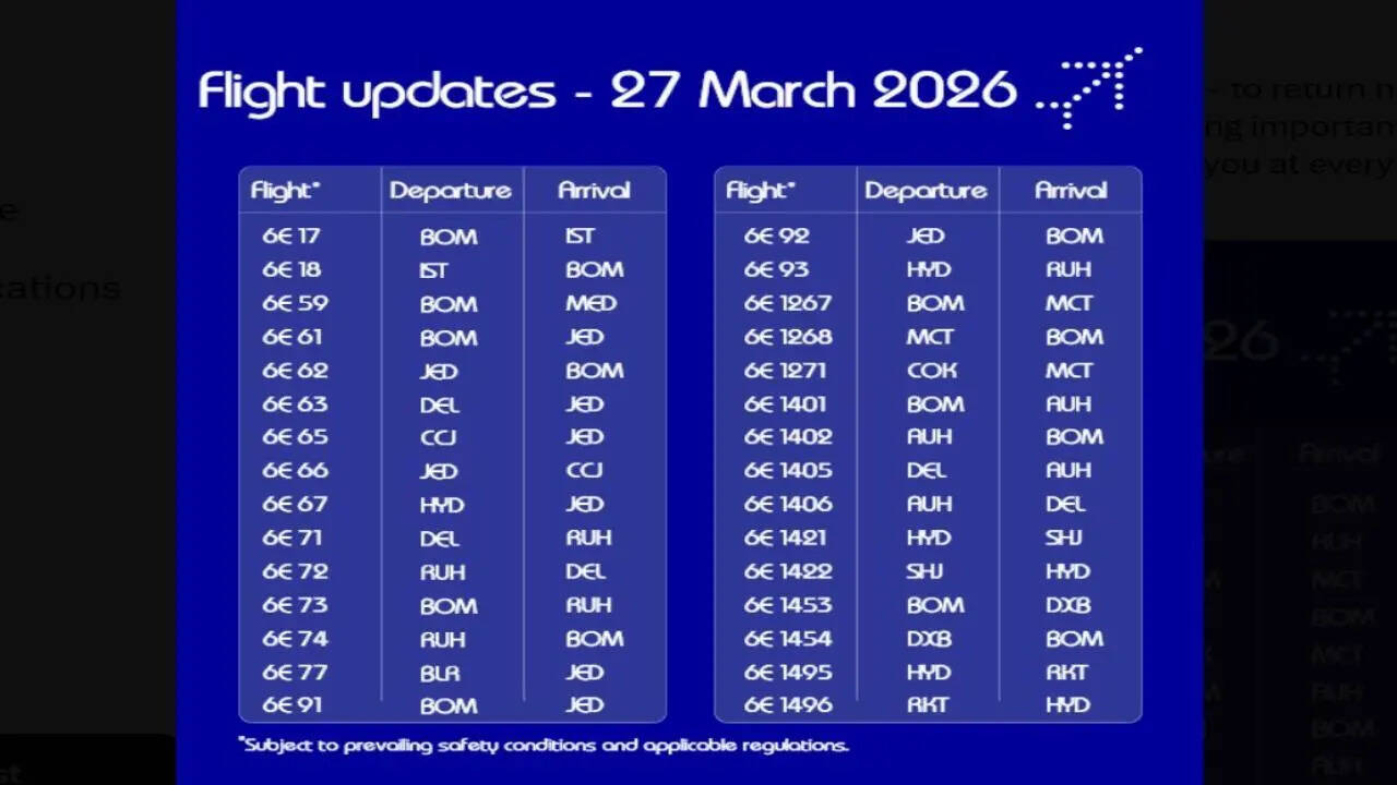 Dubai Airports Update March 27, 2026: IndiGo assures flyers, “You are not navigating this alone”; Air India Group to operate 22 flights