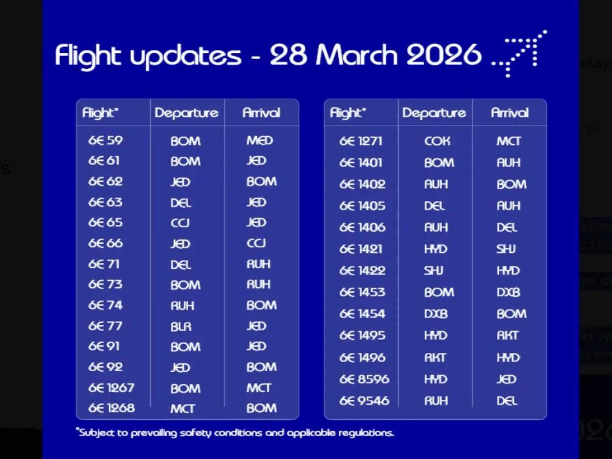 Dubai Airports Update March 28, 2026: Air India, Air Asia to run 36 flights to and from the West Asia; IndiGo maintains connectivity with caution