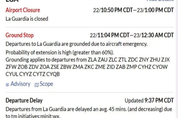LaGuardia Airport Shuts Down: New York’s LaGuardia Airport shuts down temporarily after Air Canada Express plane hits ground vehicle; what travellers should know |