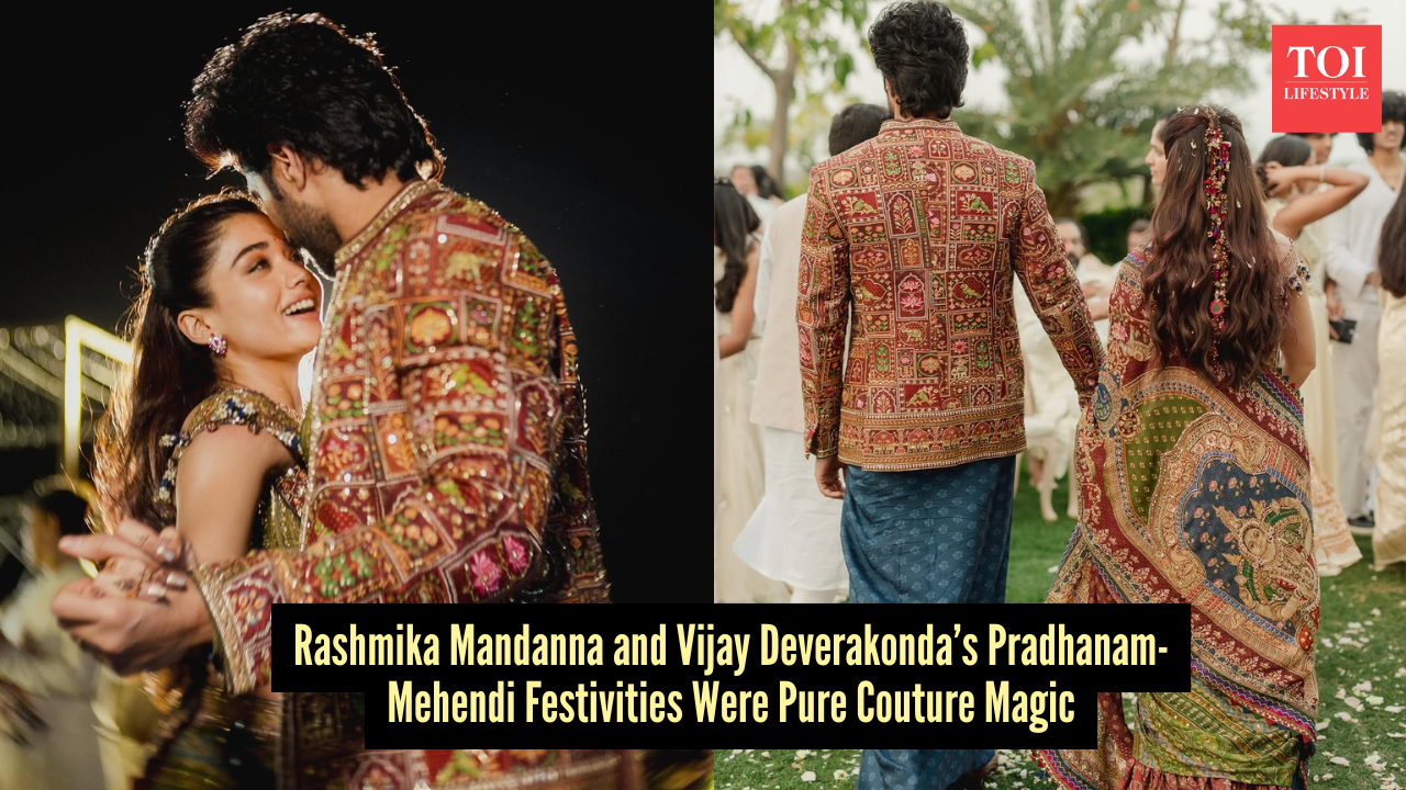 Rashmika Mandanna and Vijay Deverakonda’s Pradhanam-Mehendi festivities were a kaleidoscope of couture and tradition