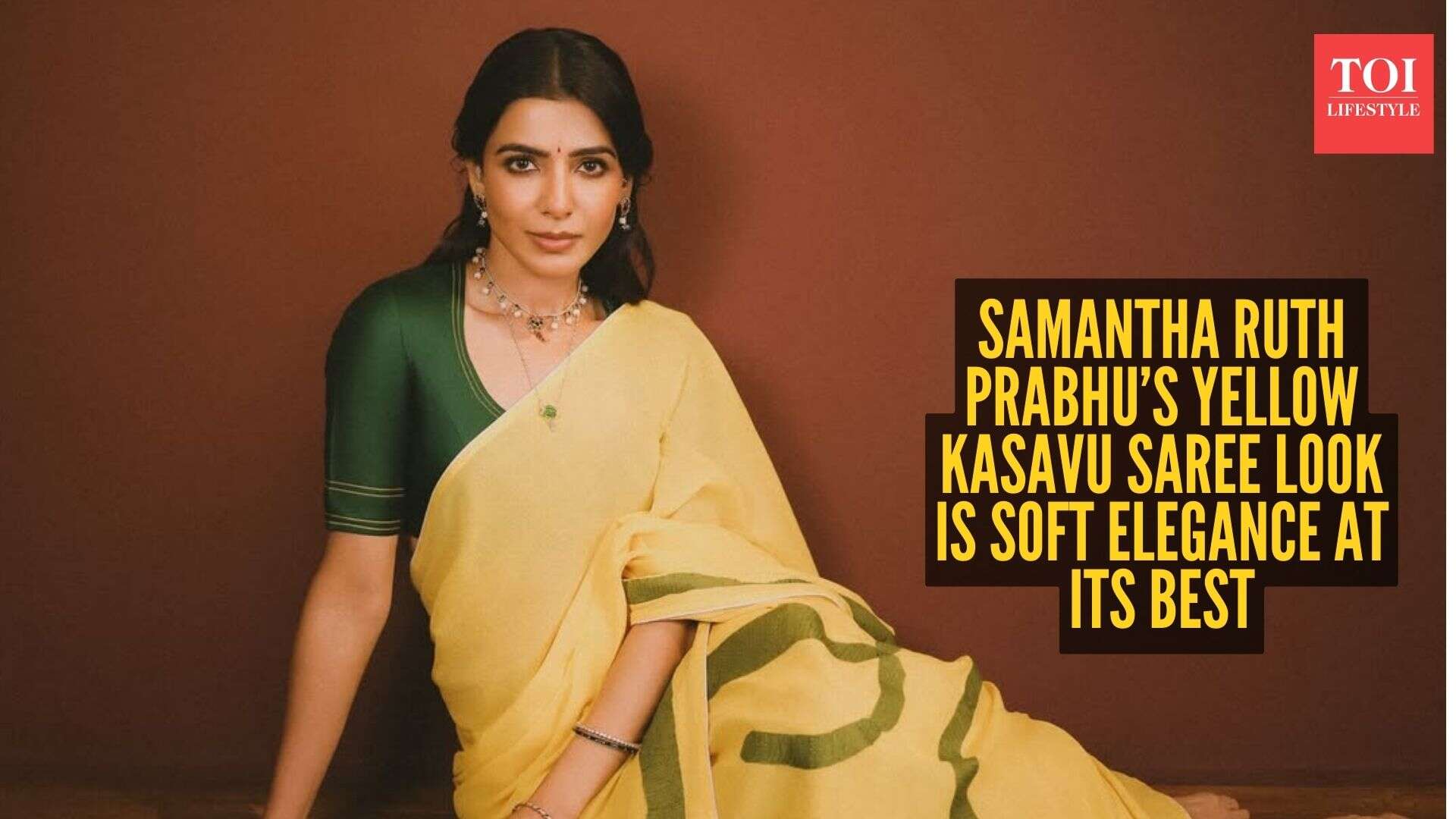 Samantha Ruth Prabhu’s ‘Bapu Bomma’ look in a yellow kasavu saree is pure soft-girl elegance