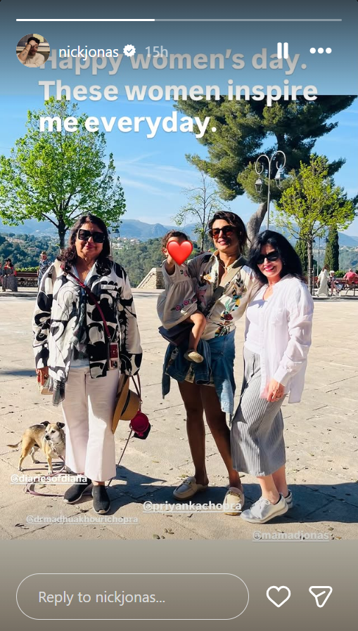 Women’s Day: Nick Jonas marks the occasion with a heartfelt tribute to Priyanka Chopra and family – see photo | Hindi Movie News