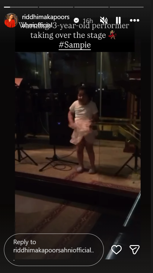 Riddhima Kapoor shares adorable video of Ranbir Kapoor's niece Samara Sahni: 'Warning 3-year-old performer taking over' | Hindi Movie News