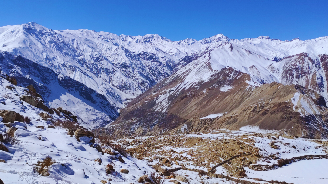 Ladakh: Fresh snowfall and rain hit Kargil district; traffic disrupted on Srinagar–Leh highway |