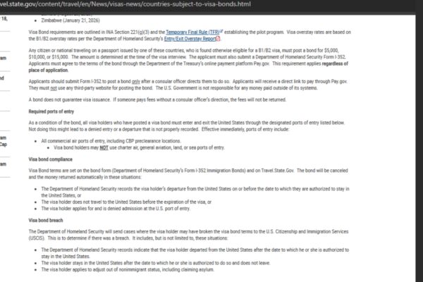 US Visa rule: Travellers from 50 countries face $15,000 visa bond rule; new rules aim to curb overstays — full list Inside |