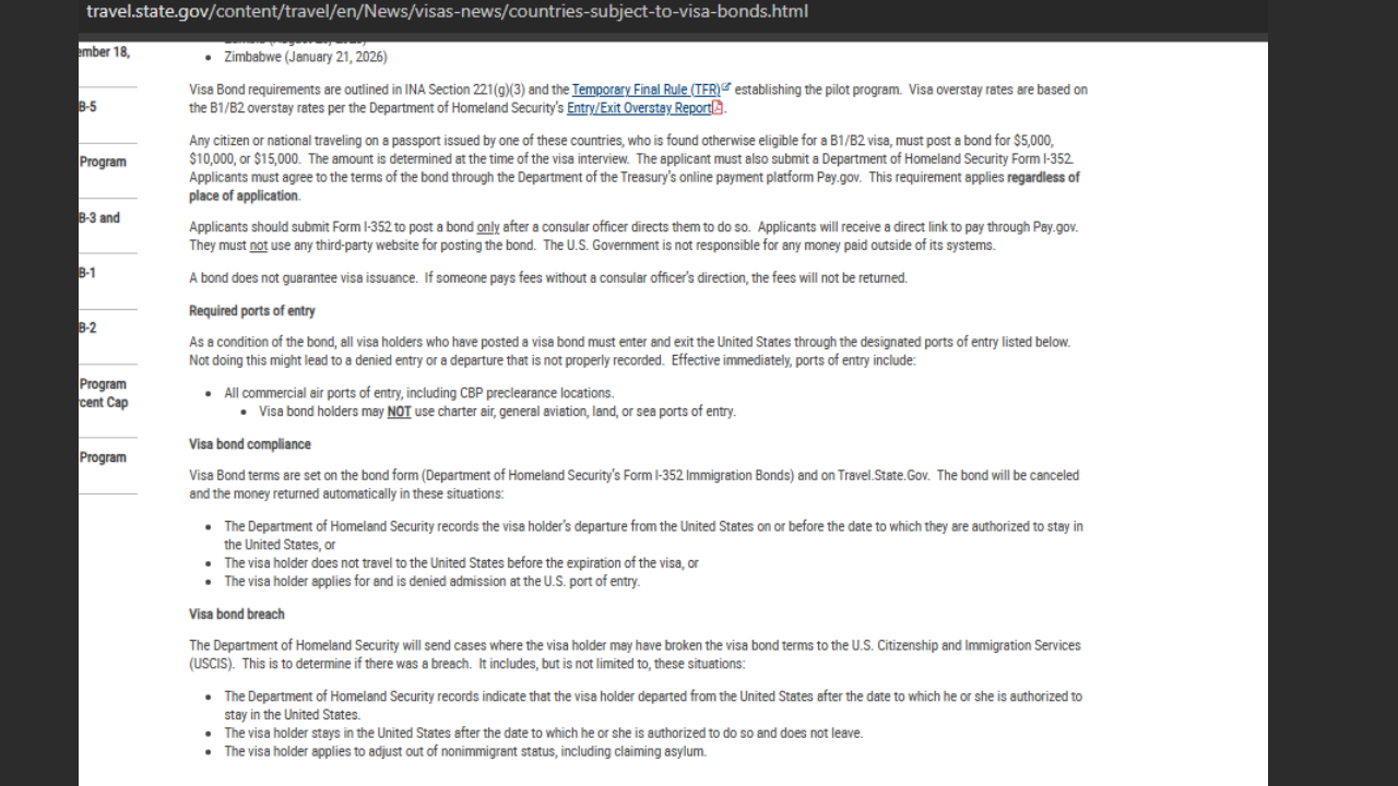 US Visa rule: Travellers from 50 countries face $15,000 visa bond rule; new rules aim to curb overstays — full list Inside |