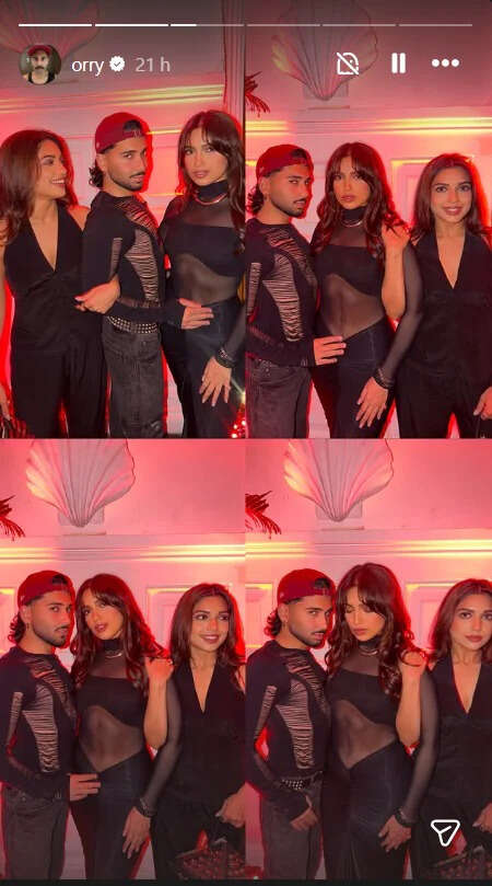 Orry, Bhumi Pednekar, and Khushi Kapoor stun in black beauty vibes at epic bash - Pics Inside |