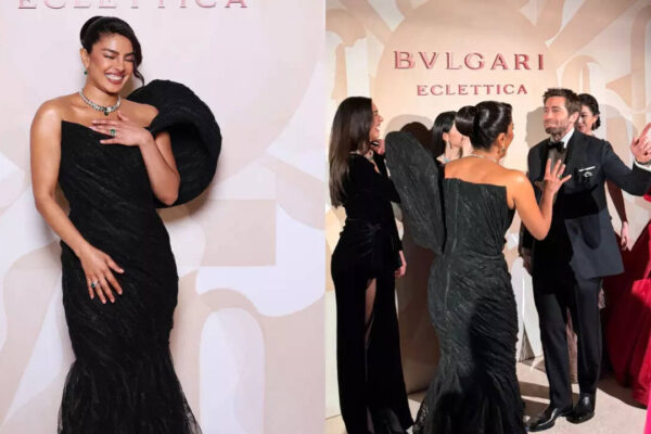 Priyanka Chopra shuts down Milan in a dramatic black gown at Bulgari’s star-studded night