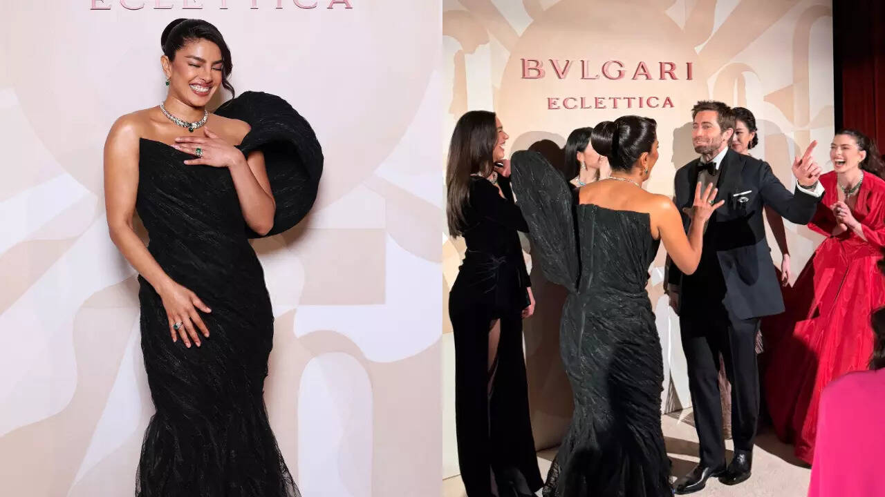 Priyanka Chopra shuts down Milan in a dramatic black gown at Bulgari’s star-studded night