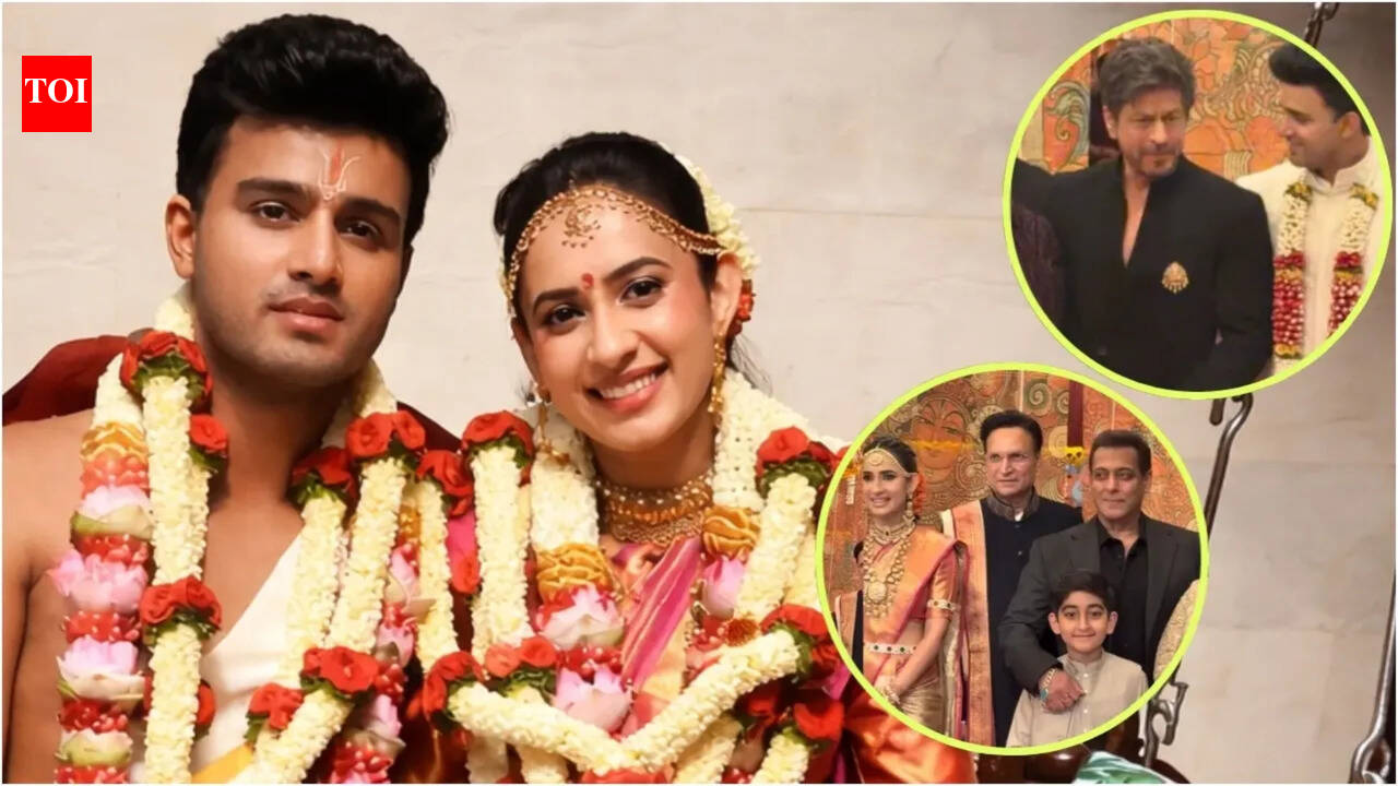 Shah Rukh Khan and Salman Khan light up Rajat Sharma's daughter Disha and Sudarshan MJ's wedding ceremony - VIDEO |