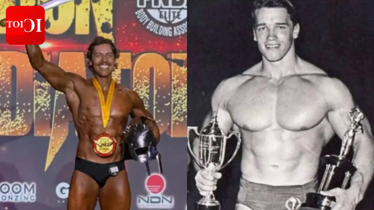 Arnold Schwarzenegger's son Joseph Baena wins INBA Iron Gladiator title |