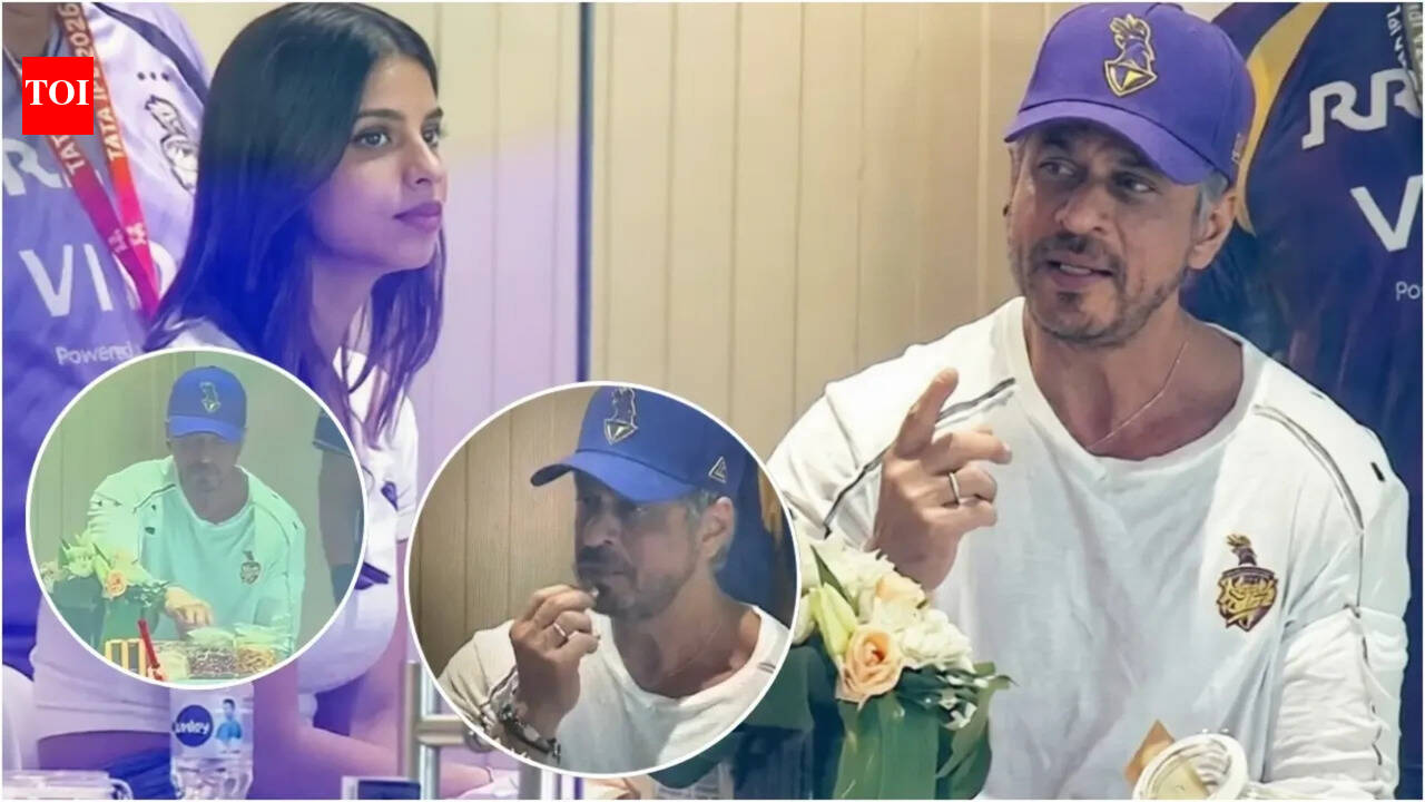 Shah Rukh Khan and Suhana Khan show up to support their cricket team; fans catch them sharing Makhana amid rain break |