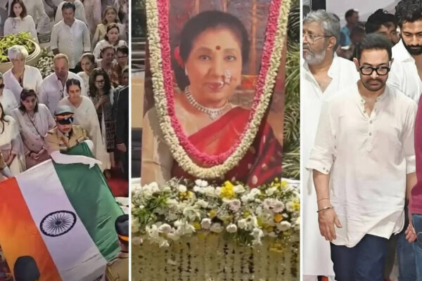Asha Bhosle cremated with full state honours in Mumbai; industry, political leaders bid emotional farewell to melody queen |