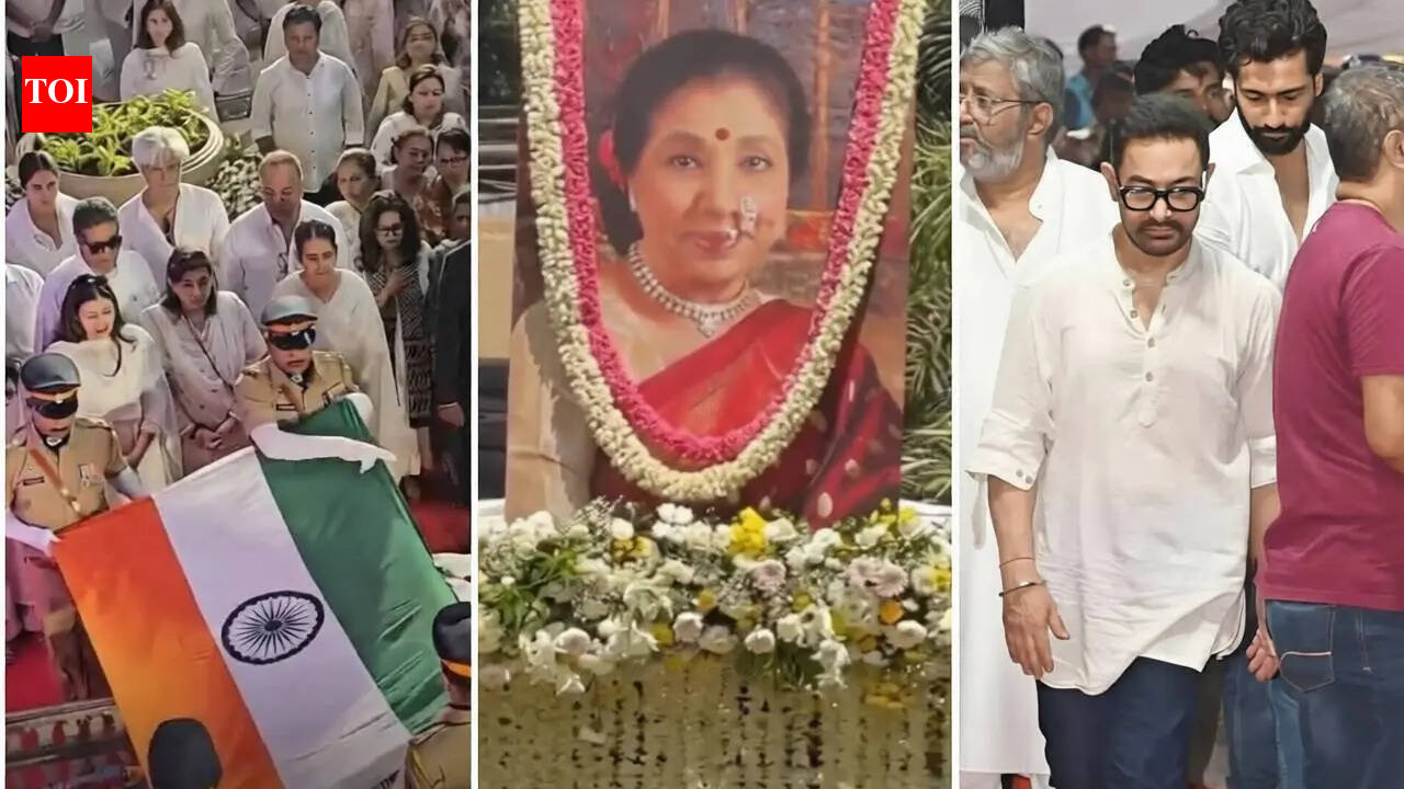 Asha Bhosle cremated with full state honours in Mumbai; industry, political leaders bid emotional farewell to melody queen |
