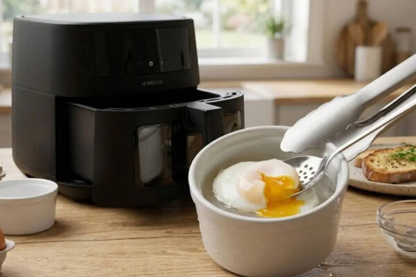 This air fryer trick makes perfect poached eggs without boiling water |
