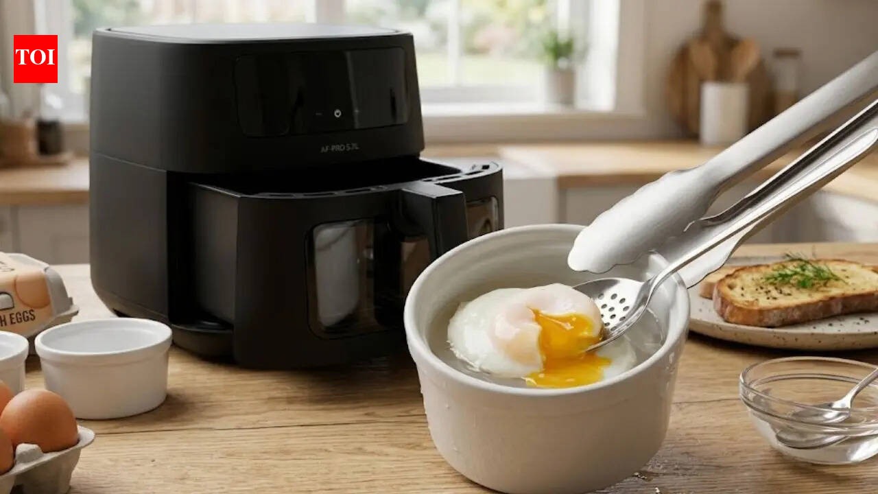 This air fryer trick makes perfect poached eggs without boiling water |