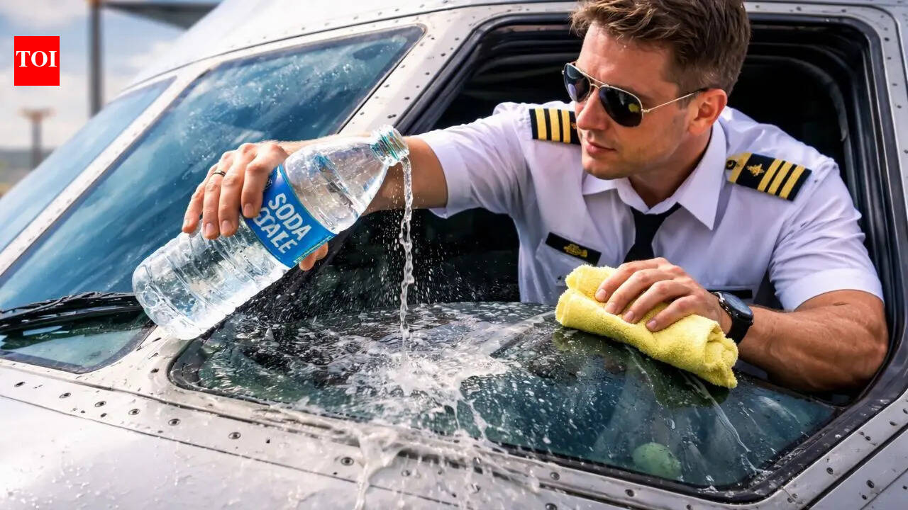 Why do pilots wash aeroplane windows with soda? Know the surprising reason behind it |