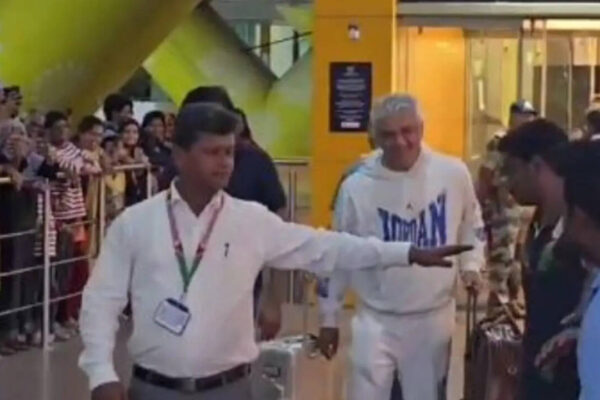 Ajith Kumar returns to Chennai, salt-and-pepper airport look wins hearts ahead of polling day for Tamil Nadu election 2026 | Tamil Movie News