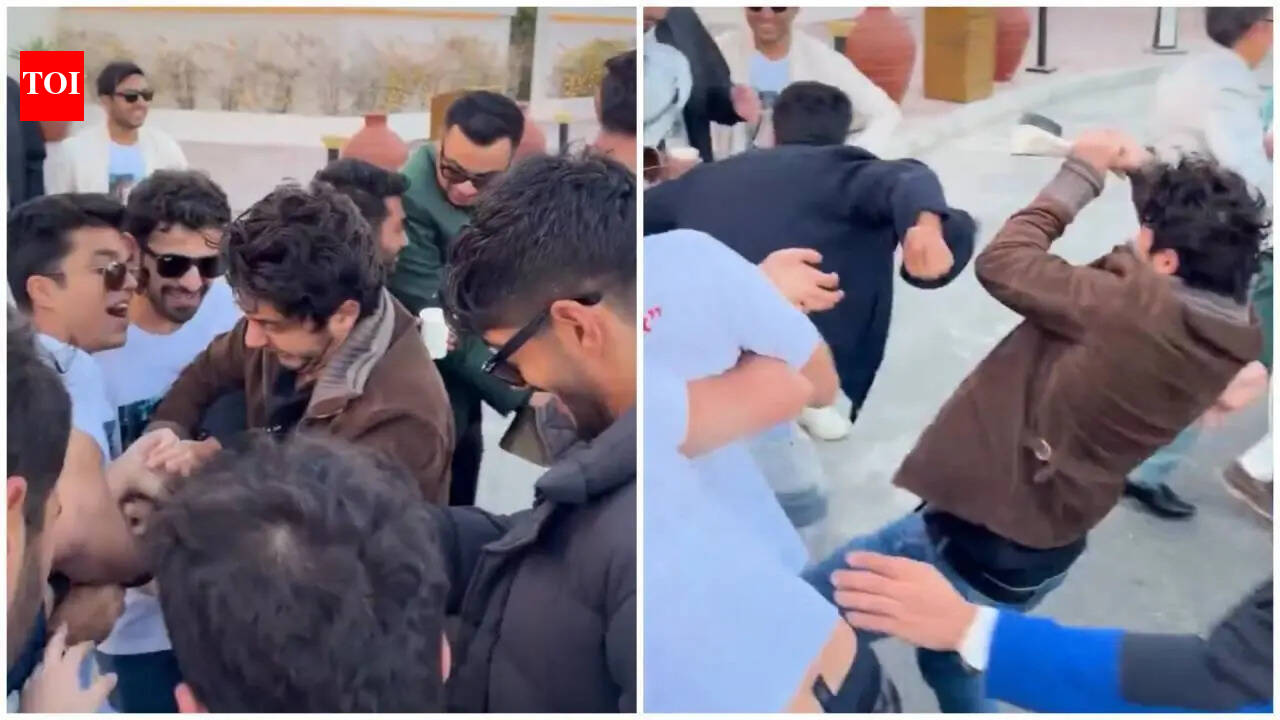 Shah Rukh Khan's son Aryan Khan turns ‘joota churai’ into a mini war at friend’s wedding; nearly falls but refuses to give up shoe |