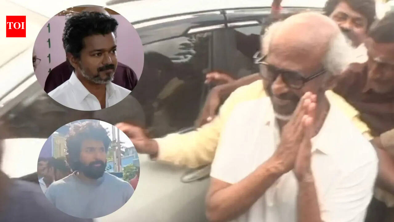 Rajinikanth, Vijay, Kamal Haasan, Sivakarthikeyan, and other Kollywood stars lead voting rush in Tamil Nadu Elections | Tamil Movie News
