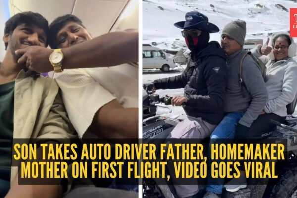 'Unke chehre ki… khushi meri life ki sabse badi achievement thi': Son takes auto driver father, homemaker mother on first flight, video goes viral