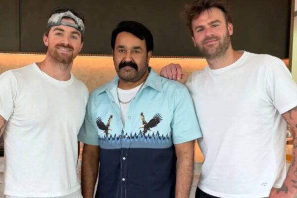 Mohanlal meets The Chainsmokers; 'Patriot' actor poses with the popular EDM duo | Malayalam Movie News