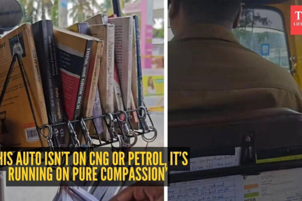 ‘This auto isn’t on CNG or petrol, it’s running on pure compassion’: Karnataka auto driver’s mini library wins internet hearts